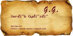 Geréb Győző névjegykártya
